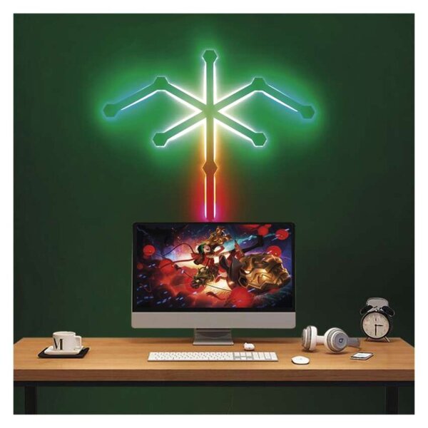 EMOS GoSmart LED svítidlo Lines bílé, 9 dílů, 34 W, RGB, stmívatelné, WiFi 1555249000