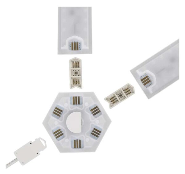 EMOS GoSmart LED svítidlo Lines bílé, 9 dílů, 34 W, RGB, stmívatelné, WiFi 1555249000