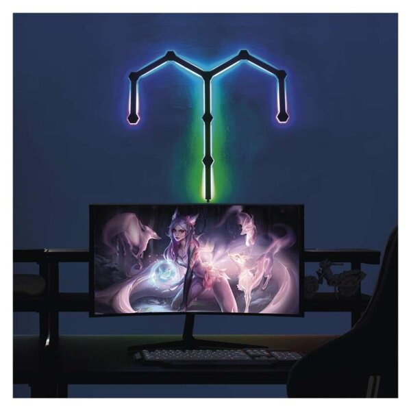 EMOS GoSmart LED svítidlo Lines černé, 9 dílů, 34 W, RGB, stmívatelné, WiFi 1555269000
