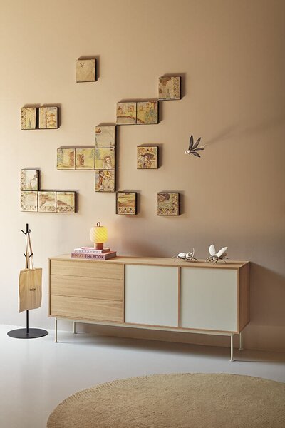 Komoda okoy 180 x 81 cm krémová