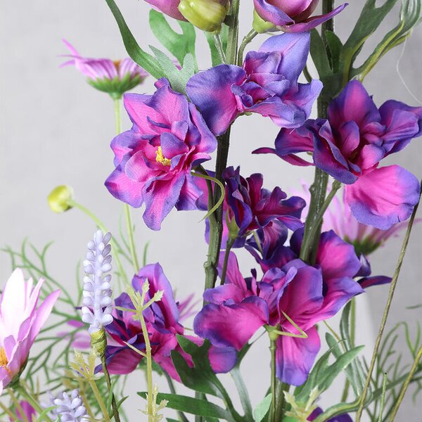 Kytice DELPHINIUM, KOPRETINA, LUČNÍ KVĚTY 97 cm