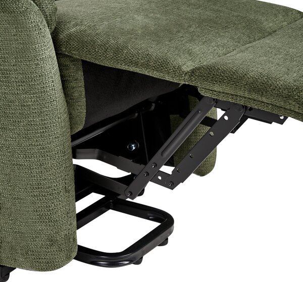 Elektrické polohovací křeslo ELEGY s výsuvnou podnožkou Tkanina Zelená