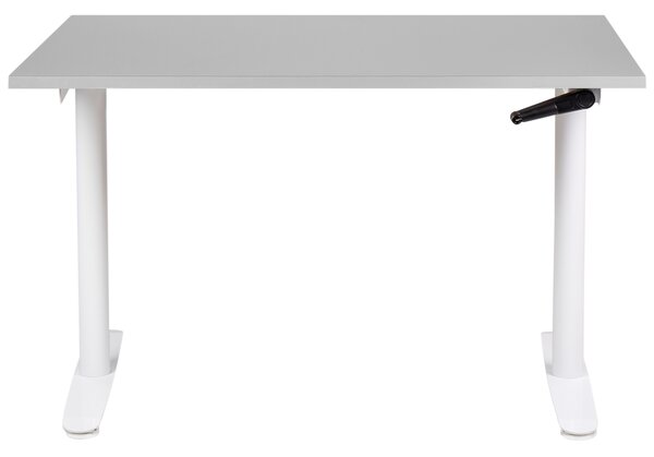 Manuálně výškově nastavitelný pracovní stůl DESTINAS Šedá/Bílá 120 cm 72 cm