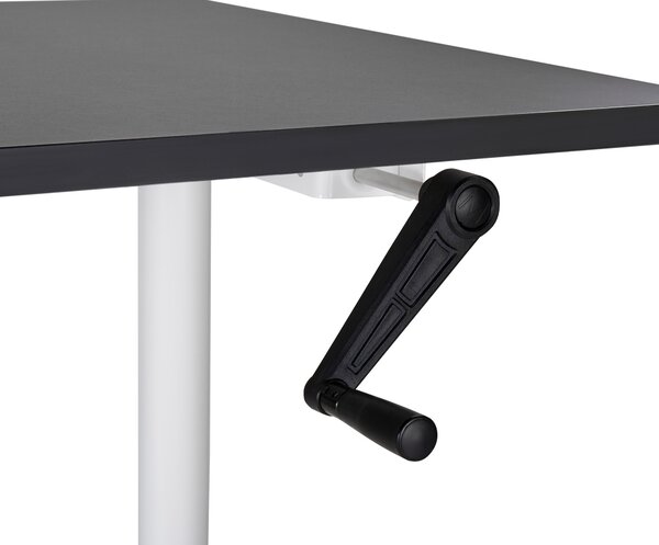 Manuálně výškově nastavitelný pracovní stůl DESTINAS Černá/Bílá 160 cm 72 cm