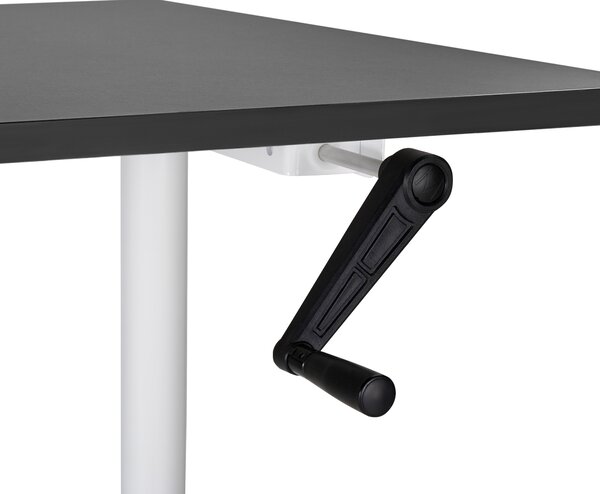 Manuálně výškově nastavitelný pracovní stůl DESTINAS Černá/Bílá 120 cm 72 cm