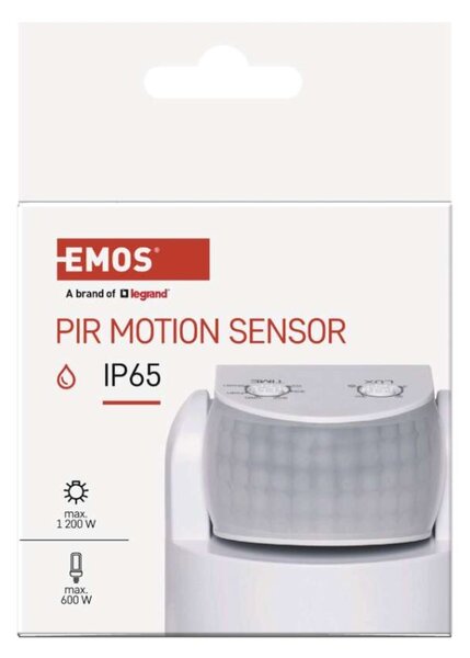 EMOS PIR senzor (pohybové čidlo) IP65 1200W, bílý 1454015100