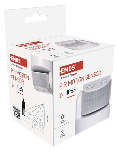 EMOS PIR senzor (pohybové čidlo) IP65 1200W, bílý 1454015100