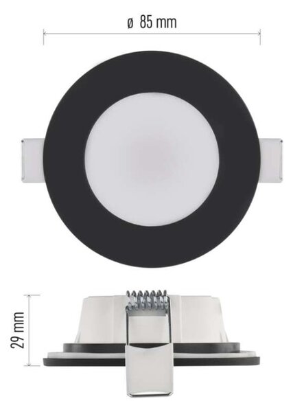 EMOS LED bodové svítidlo LORI 4,5W 345LM IP65 CCT černá 1540117000