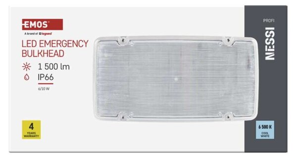 EMOS LED Nouzové svítidlo NESSI 10W 3h IP66 1548112000