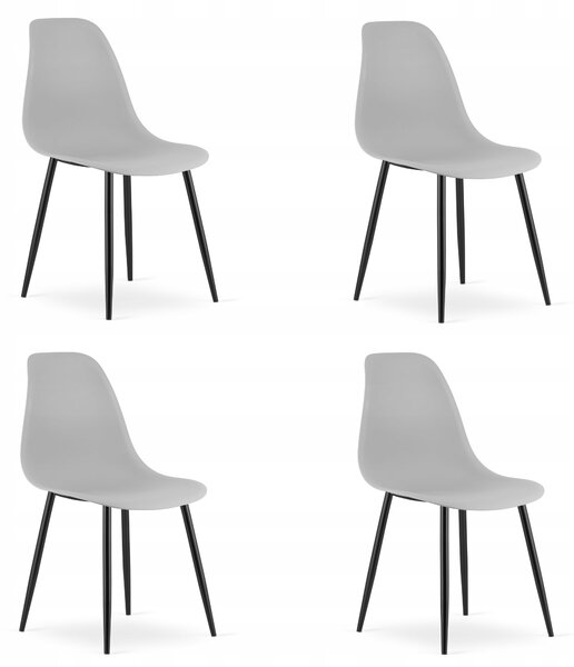 Křeslo WAT šedé / nohy černé x 4
