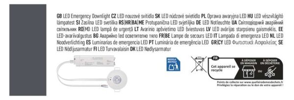 EMOS Nouzové svítidlo ORSU 1W 130lm 3h MT 1548133000