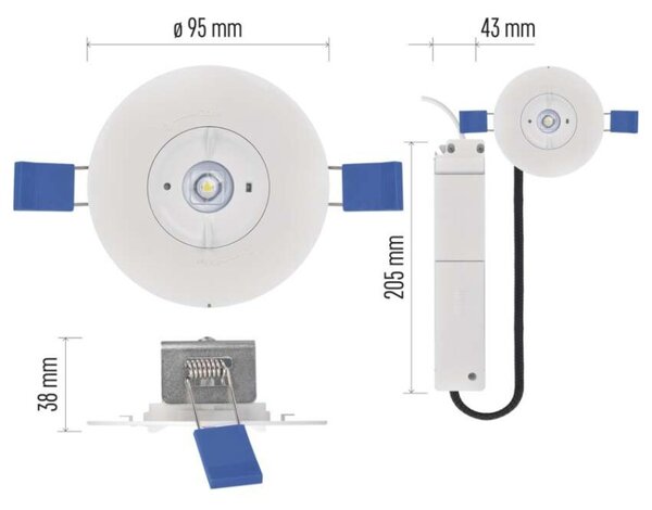 EMOS Nouzové svítidlo ORSU 2W 300lm 3h MT 1548134000