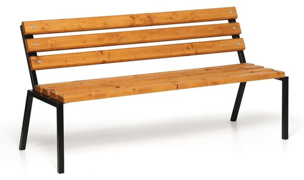 Venkovní lavička STACK, stohovatelná, s opěradlem, 1+1 ZDARMA, 1500 mm, limba