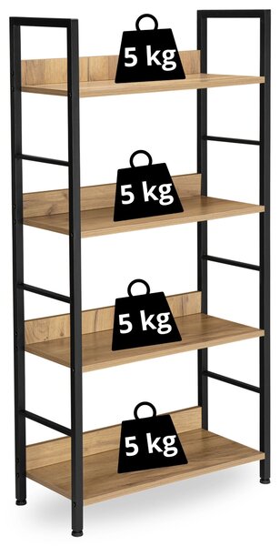 TZB Regál VARBERG černý/craft