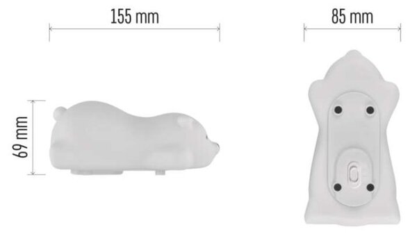 EMOS LED noční světlo medvěd P3325, nabíjecí 1460000000