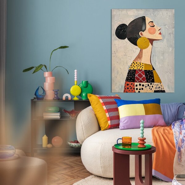 Obraz s ručně malovanými prvky na plátně 70x100 cm Mae – Styler