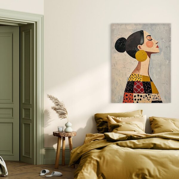 Obraz s ručně malovanými prvky na plátně 70x100 cm Mae – Styler