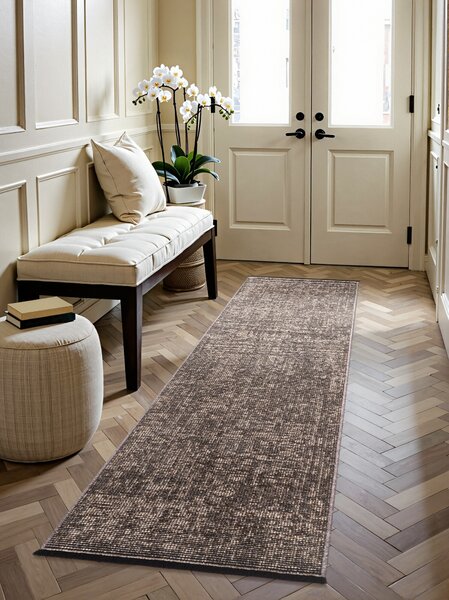 ELLE Decoration, Běhoun Brilliance Prisma 106312 Beige z kolekce Elle, 80x250, hnědá, ložnice