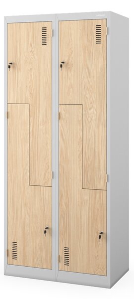 Šatní skříň typu L šedá / dub sonoma: Eco Design JULIA, 800 x 1850 x 450 mm