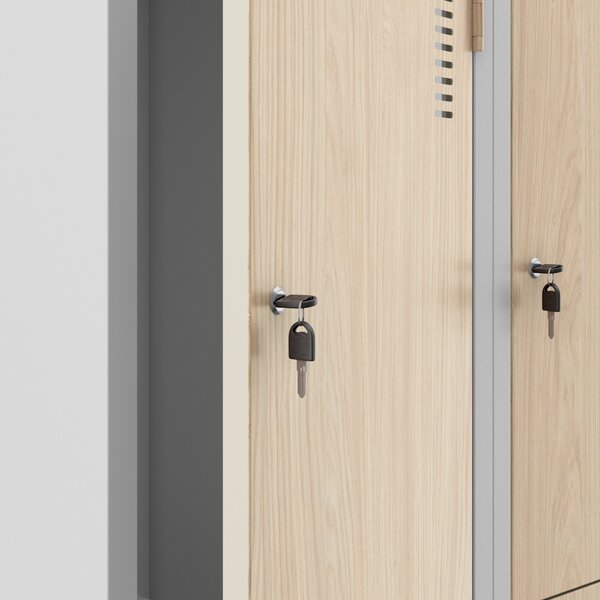 Šatní skříň typu L šedá / dub sonoma: Eco Design JULIA, 800 x 1850 x 450 mm