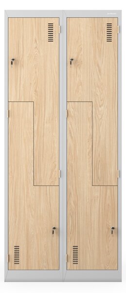 Šatní skříň typu L šedá / dub sonoma: Eco Design JULIA, 800 x 1850 x 450 mm