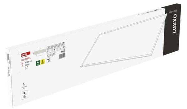 Emos lighting LED panel LUXXO 30×120, obdélníkový vestavný bílý, 22W, neutrální bílá 1544202220