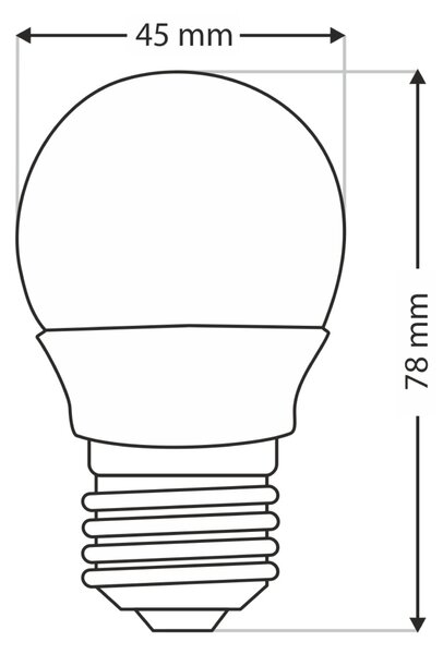 LED žárovka P1368 E27, 6W, neutrální bílá