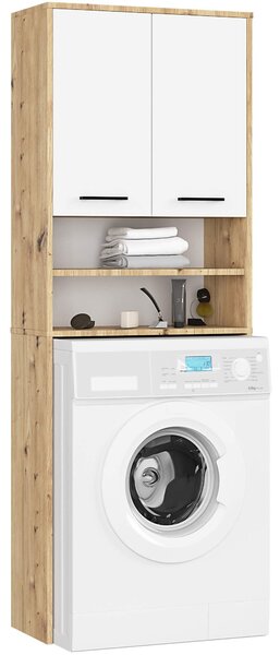 Ak furniture Koupelnová skříňka nad pračku FIN dub artisan/bílá