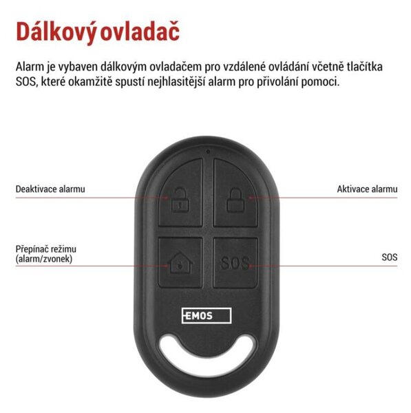 EMOS Alarm s pohybovým čidlem EM‑125L PROTECTOR 3081000010