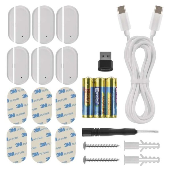 EMOS GoSmart alarm IP‑1256L GUARDIAN s pohybovým čidlem, 6× dveřní/okenní senzor, WiFi 3069050300