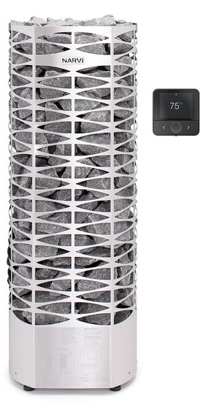 Narvi Saana Flow WiFi 9,0 kW – elektrická saunová kamna black