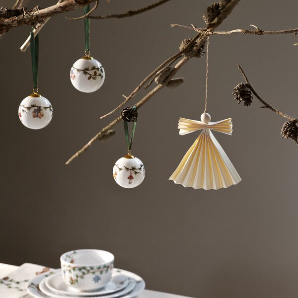 Kähler Design Porcelánová vánoční baňka Hammershøi Christmas - 2023 KD504