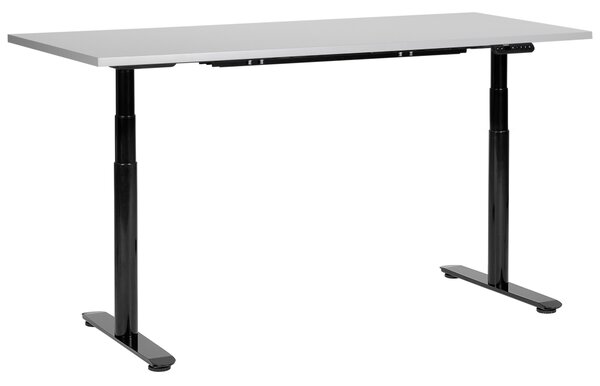 Elektricky výškově nastavitelný pracovní stůl DESTINAS Šedá/Černá 160 cm 72 cm