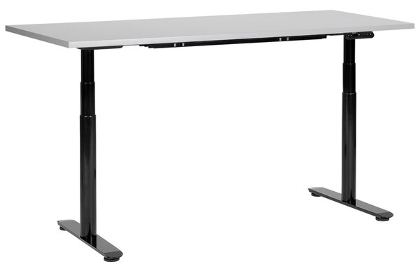 Elektricky výškově nastavitelný pracovní stůl DESTINAS Šedá/Černá 160 cm 72 cm