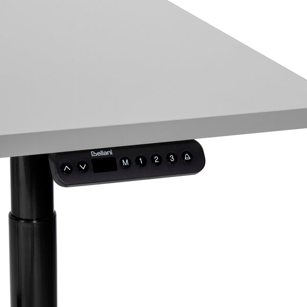 Elektricky výškově nastavitelný pracovní stůl DESTINAS Šedá/Černá 160 cm 72 cm