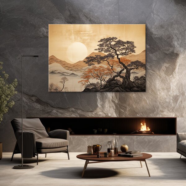 Obraz na plátně Výhled na zlaté hory v Japonsku Rozměry: 60 x 40 cm
