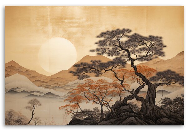 Obraz na plátně Výhled na zlaté hory v Japonsku Rozměry: 60 x 40 cm