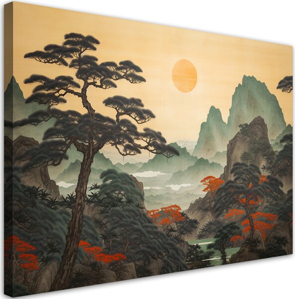Obraz na plátně Japonská krajina Rozměry: 60 x 40 cm