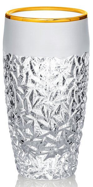 Bohemia Jihlava zlatem dekorované sklenice na vodu a nealko nápoje Nicolette 430 ml 1KS