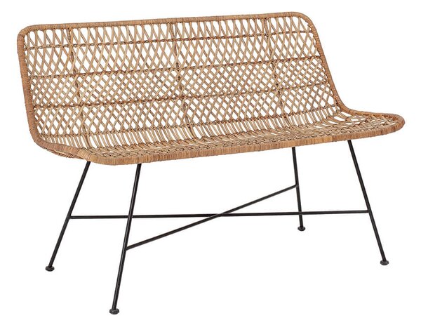 Ratanová pohovka Hallie 120 cm přírodní