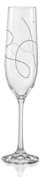 Crystalex sklenice na šampaňské Viola String 190 ml 2 KS
