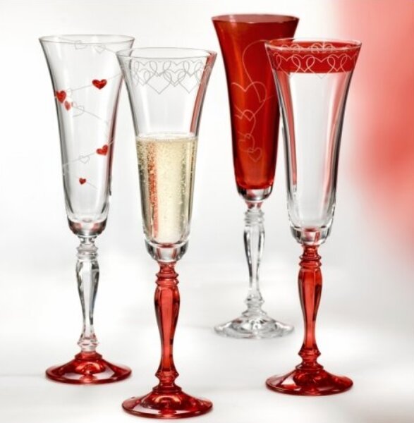 Crystalex sklenice na šampaňské Victoria Love 180 ml 2 KS