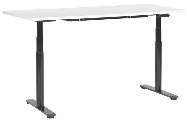 Elektricky výškově nastavitelný pracovní stůl DESTINAS Bílá/Černá 160 cm 72 cm