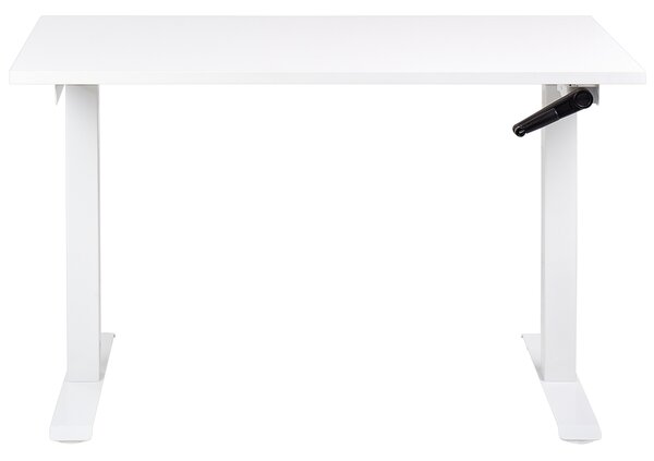 Manuálně výškově nastavitelný pracovní stůl DESTINES 120 cm 72 cm Bílá