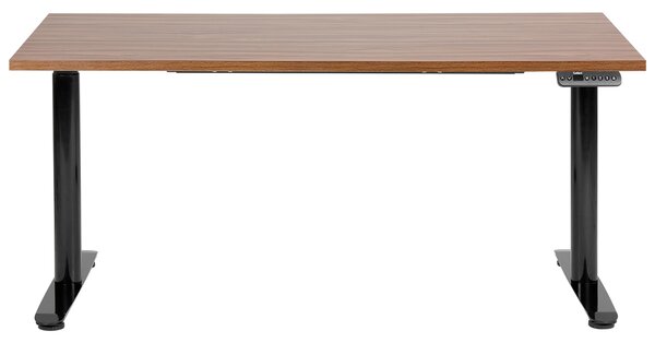 Elektricky výškově nastavitelný pracovní stůl DESTINAS Hnědá/Černá 160 cm 72 cm