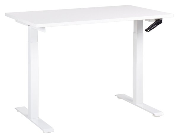Manuálně výškově nastavitelný pracovní stůl DESTINES 120 cm 72 cm Bílá