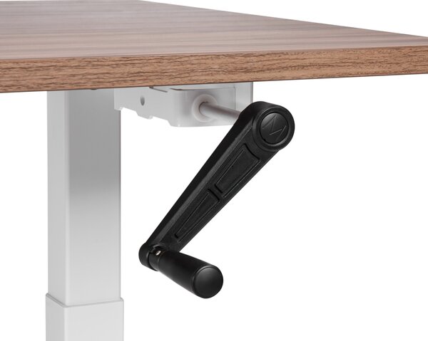Manuálně výškově nastavitelný pracovní stůl DESTINES 160 cm 72 cm Hnědá/Bílá