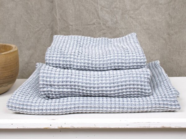 Snový svět Lněný ručník vaflový šedý Rozměr: 75 x 135 cm