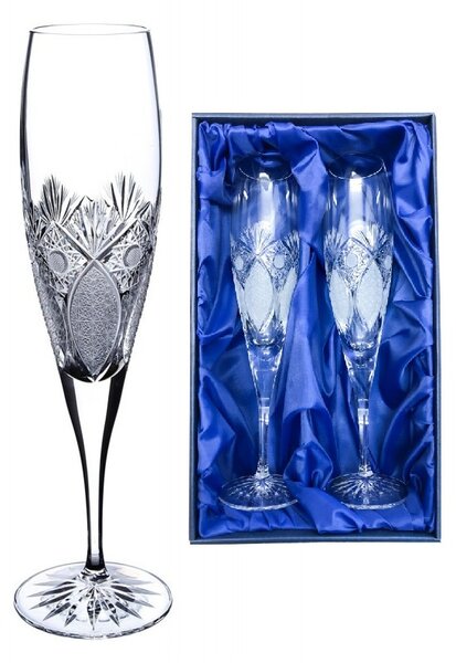 Onte Crystal Bohemia Crystal ručně broušené sklenice na šampaňské Exclusive 200 ml 2KS