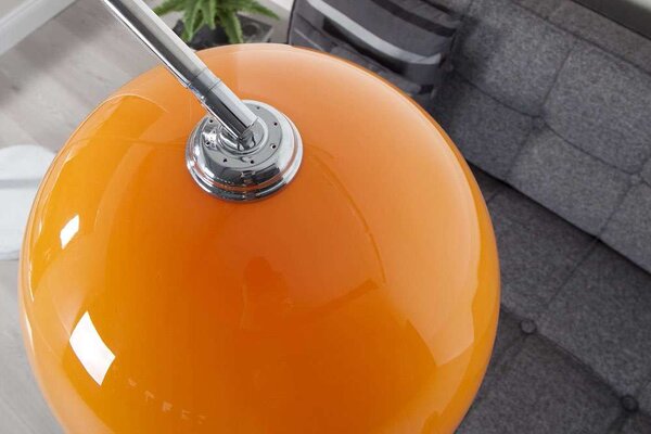 Designová stojanová lampa Arch oranžová